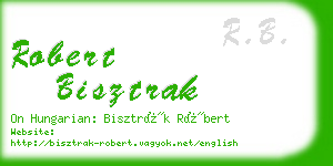 robert bisztrak business card